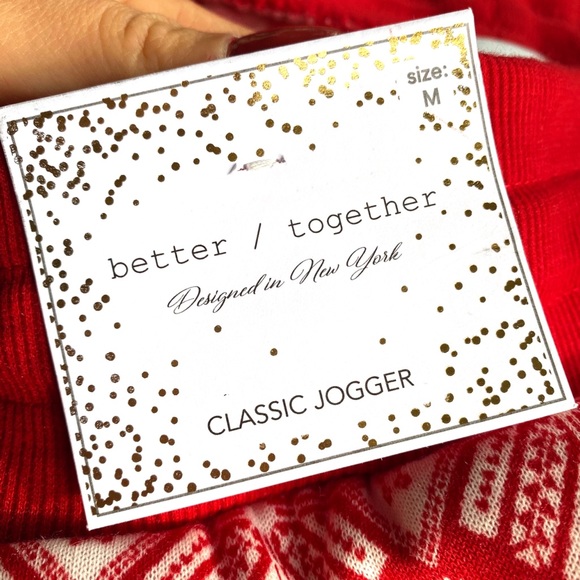 🎁 BETTER TOGETHER RED WHITE CLASSIC SWEATSHIRT & JOGGER LOUNGE SET! - Picture 5 of 13